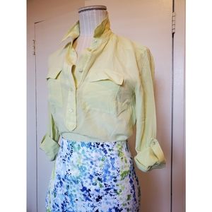 Ann Taylor pullover silk camp blouse